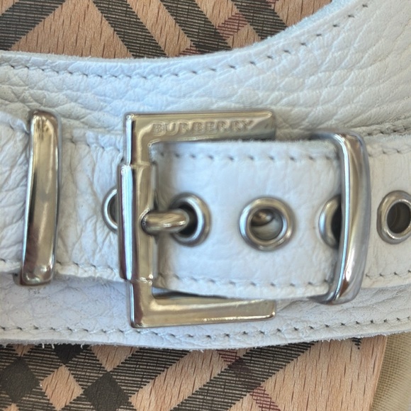 NEW! BURBERRY SZ 8/39 WOODEN LEATHER STRAP SLIDE SANDALS, NWOB, WITH DUST BAG - Picture 3 of 12